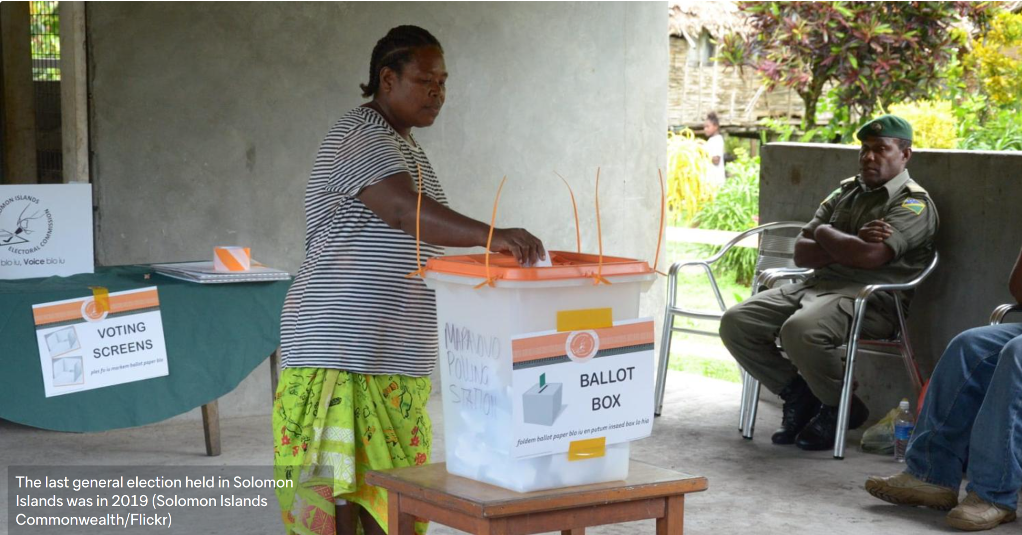 rewrite this title Solomon Islands: Democracy on the ballot